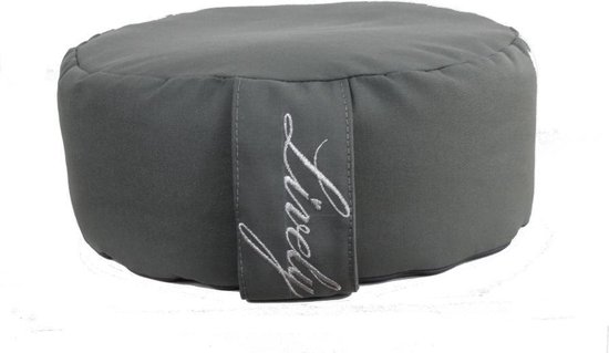 Meditatiekussen- yoga kussen -  yoga prop - yoga artikelen - yoga accessoires -biologisch boekweit- Donker grijs van Yogi & Yogini