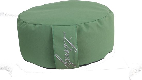 Meditatiekussen-yoga kussen - yoga prop - yoga artikelen - yoga accessoires -biologisch boekweit- groen van Merkloos