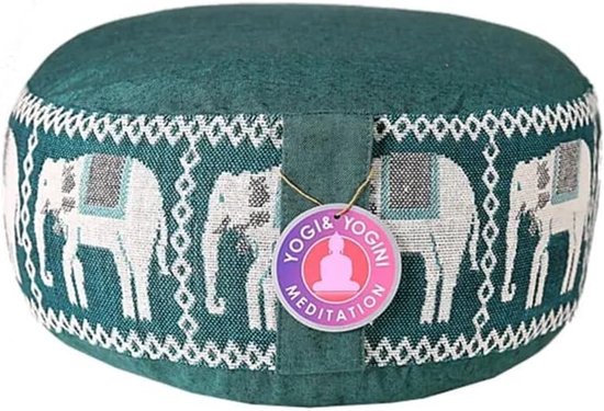 Meditatiekussen - Yogakussen Zitkussen - Ontspannen Zitten - Verstelbare Vulling - 33x16 cm - Groen van Merkloos