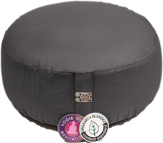 Meditatiekussen - Yogi & Yogini - Biologisch Katoen - Boekweit - Antraciet van Yogi & Yogini