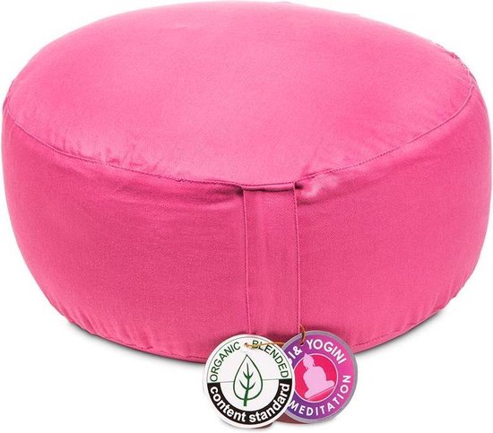Meditatiekussen - Yogi & Yogini - Biologisch Katoen - Boekweit - Roze van Yogi & Yogini