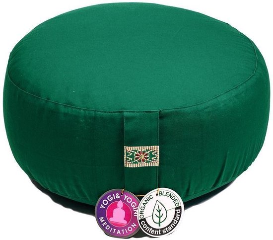 Meditatiekussen - Yogi & Yogini - Biologisch Katoen - Verstelbaar - Groen van Yogi & Yogini
