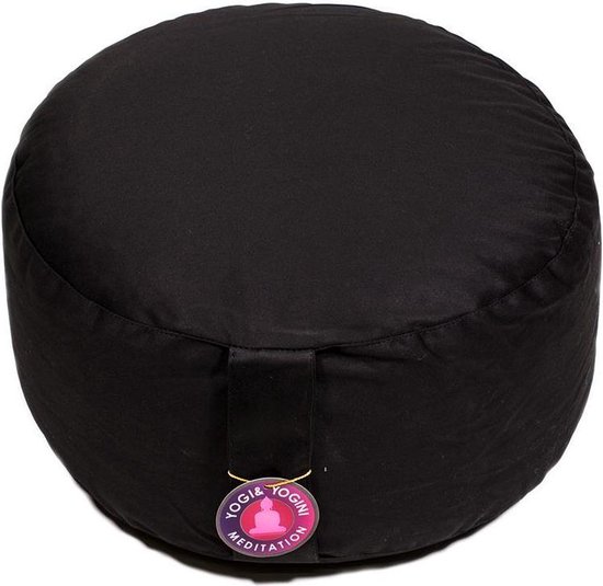 Meditatiekussen Zwart extra hoog - 36 x 22 cm - 4300g van Merkloos
