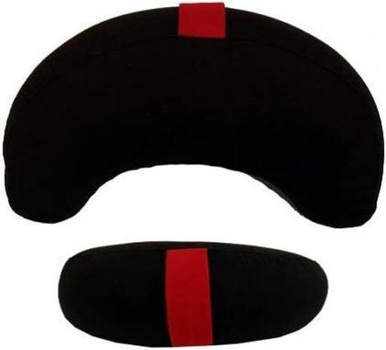 Meditatiekussen zwart halve maan (33x13 cm) van Yogi & Yogini