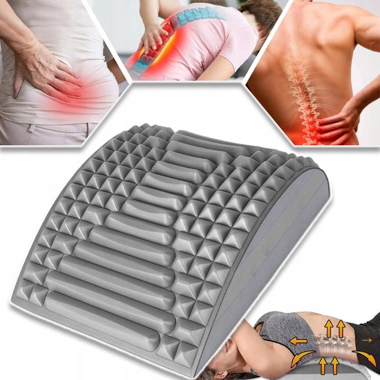 Meerpunts Rug- En Nekstretcher Met Massageknopen - Duurzaam EVA Geurloos Compact - Effectieve Lenden-, Schouder- En Voetverlichting - Ideaal Voor Thuis En Op Kantoor