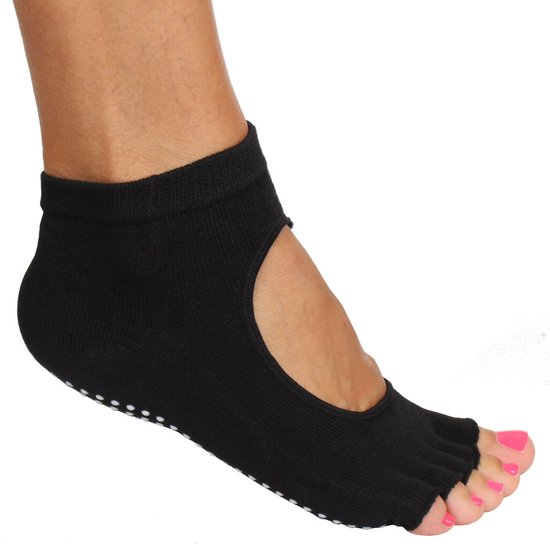 Merco - Grippy S2 Yoga Pilates teen sokken - Grip pads - Black van Merco