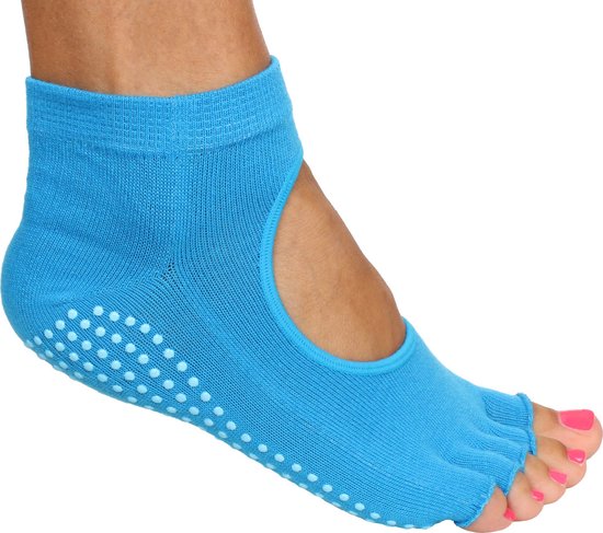 Merco - Grippy S2 Yoga Pilates teen sokken - Grip pads - Blue van Merco
