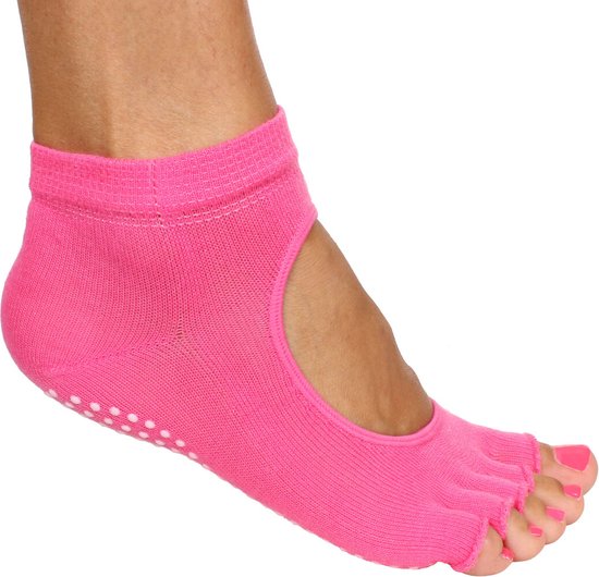 Merco - Grippy S2 Yoga Pilates teen sokken - Grip pads - Roze van Merco
