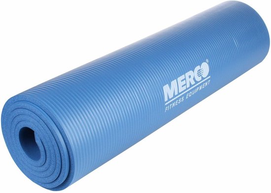 Merco - Yogamat - NBR 10 Fitness mat - met draagriem - Blauw van Merkloos