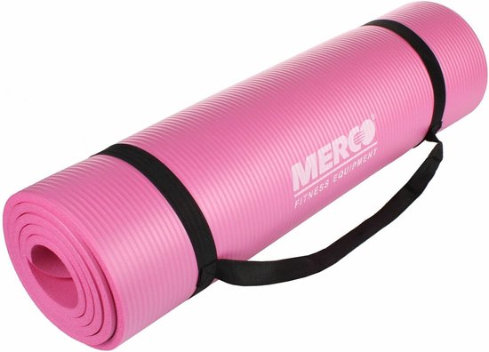 Merco - Yogamat - NBR 10 Fitness mat - met draagriem - Rose van Merkloos