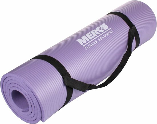 Merco - Yogamat - NBR 10 Fitness mat - met draagriem - Violet van Merkloos