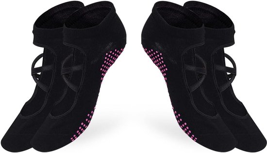 Merkloze Antislip Sokken Dames - 2 Paar - Yoga, Pilates, Ballet