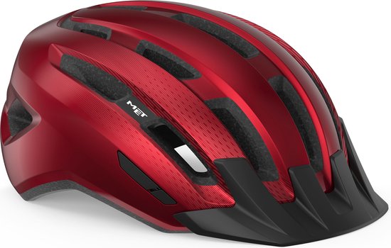 MET Downtown MIPS Fietshelm Mannen & Vrouwen – Fietshelm Racefiets Volwassenen – E-Bike – Trekking – Maat S/M (52-58cm) – Red Glossy (Rood) van MET