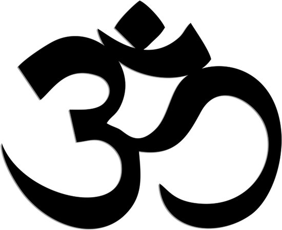 Metalen Wanddecoratie Aum Symbool - Yoga Kunst voor Woonkamer en Meditatiehoek