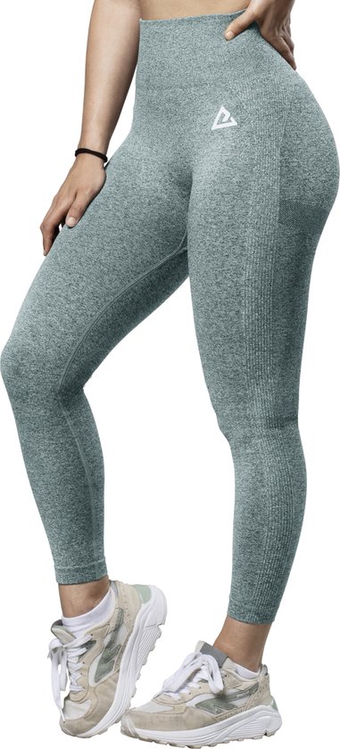 Mewave - Sportlegging blauw - Dames - Sportbroek - Sportkleding - Yoga legging - Hardloopbroek - Tiktok - Fitness - Maat XL van Merkloos