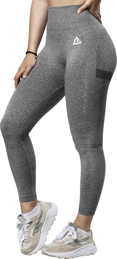 Mewave - Sportlegging donker grijs - Dames - Sportbroek - Sportkleding - Yoga legging - Hardloopbroek - Tiktok - Fitness - Maat S van Mewave
