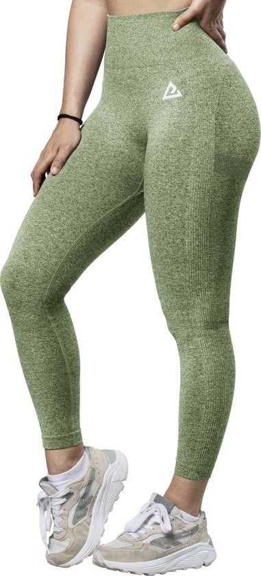 Mewave - Sportlegging groen - Dames - Sportbroek - Sportkleding - Yoga legging - Hardloopbroek - Tiktok - Fitness - Maat M