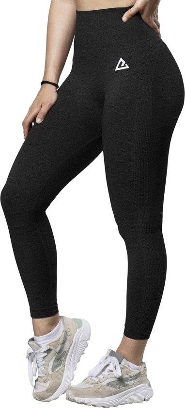Mewave - Sportlegging zwart - Dames - Sportbroek - Sportkleding - Yoga legging - Hardloopbroek - Tiktok - Fitness - Maat S van Mewave