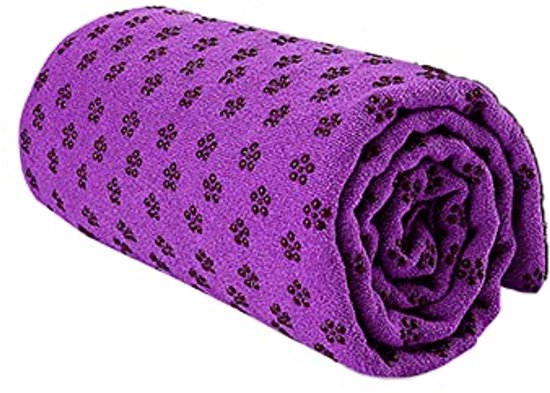 Microvezel Hot Yoga Handdoek, Yoga Mat 183x63cm Antislip Fitnessdoek Zacht Ademend Antislip Yogadoek Geschikt voor Fitness Training (183x63cm, klassiek lila)