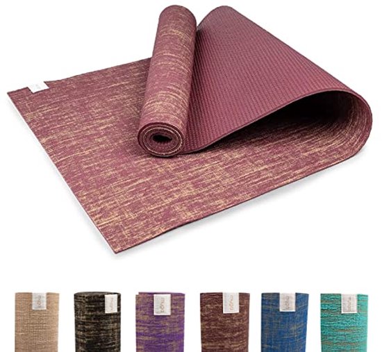 Milieuvriendelijke Jute Yogamat - Antislip Oefenmat voor Yoga, Pilates en Fitness van Merkloos