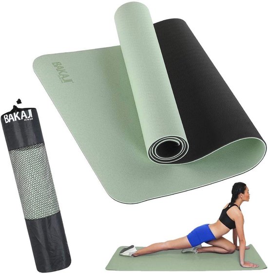 Milieuvriendelijke TPE Yogamat - Antislip, Dubbellaags, Ideaal voor Training en Fitness