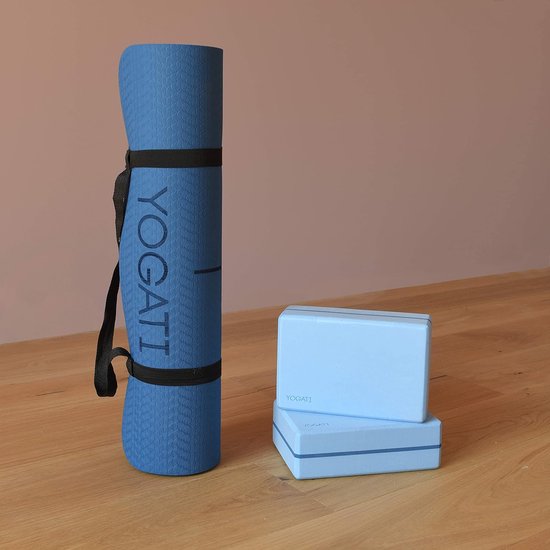 milieuvriendelijke yogamat - TPE, non-slip en dikke yogamat. Yoga Matten met Body Alignment Lines. Perfect Pilates Mat voor workout oefening, Gym en Fitness. van Mi