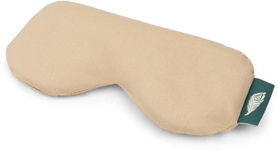 MindBaas - Oogkussen - Eco - Biologische Lavendel - Taupe - Stressvermindering Hoofdpijn Verlichting - Lijnzaad - Yoga en Meditatie
