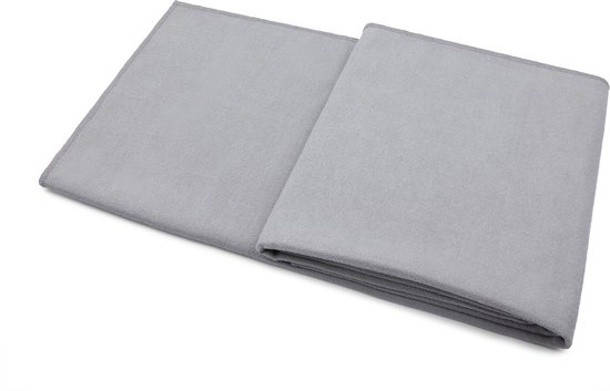 MindBaas - Yoga Handdoek - Fitness Handdoek - Antislip - Sneldrogend - Grijs - 183 x 61 cm van MindBaas