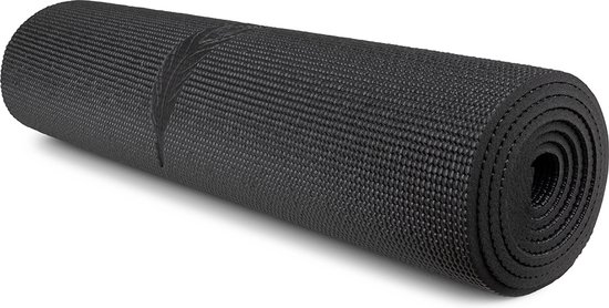 MindBaas - Yoga Mat (extra dik) - Fitness Mat - Eco - Antislip - Zwart - 183 x 61 x 0.6 cm van MindBaas