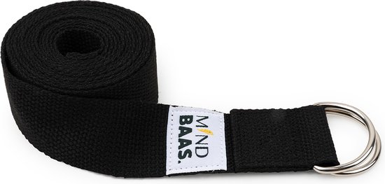 MindBaas - Yoga Riem - Zwart - 250 cm van MindBaas