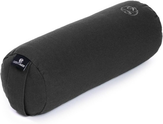 Mini Bolster - Yoga Kussen - Ontspanning en Stretchen - Biologisch Katoen - 32x12cm - Grafiet Grijs