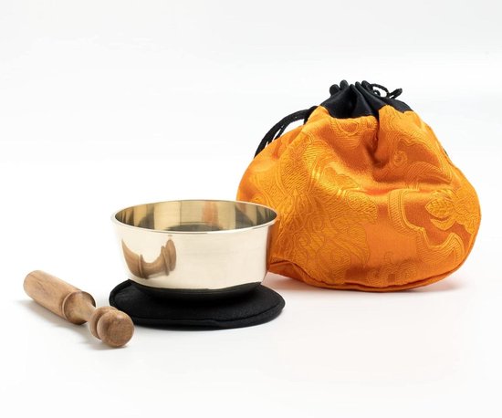 Mini-langschaal gele zak zwarte onderlegger houten klepel 5038 van MINI