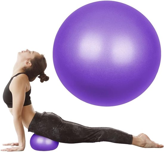 Mini Pilates Ball van 25 cm - Kleine Anti-Burst Oefenbal voor Yoga, Pilates, Balans, Fysiotherapie en Core Fitness - Inclusief Workout Gids voor Stabiliteitsballen
