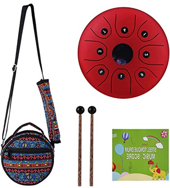 Mini Tong Drum 5.5 Inch 8 Tonen C Key Handpan Drum voor Meditatie en Muziekonderwijs van Asmuse