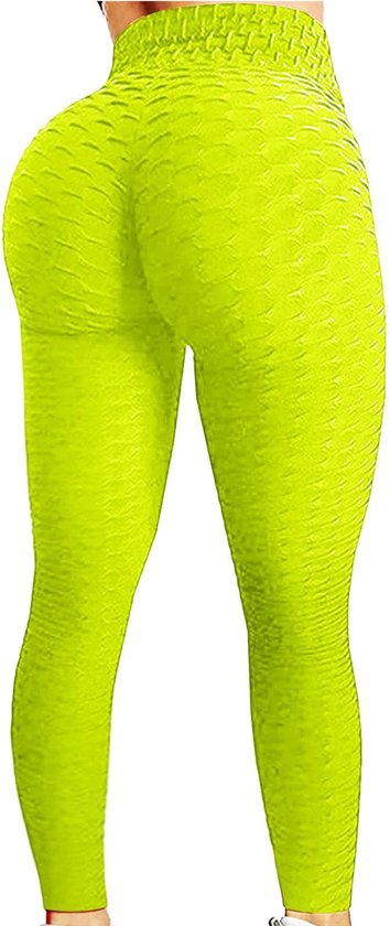 Miresa - Sexy Sportleggings / Fitness & Yoga High Waist Leggings – Geel - Maat M van Miresa