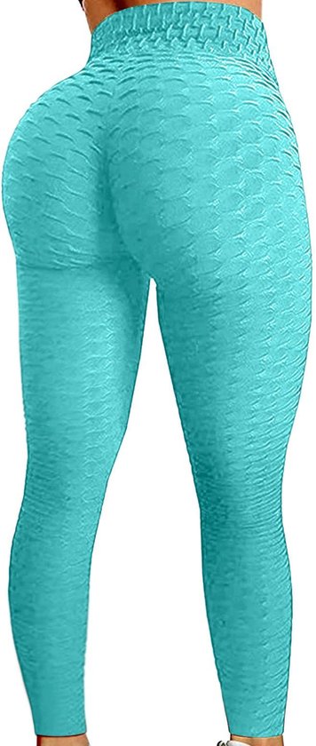 Miresa - Sexy Sportleggings / Fitness & Yoga High Waist Leggings – Lichtblauw - Maat M van Miresa