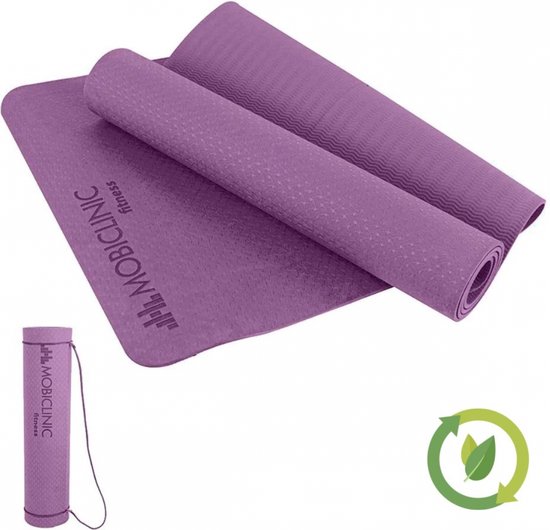 Mobiclinic EY-01 - Yoga mat - Sportmatten - Fitnessmatten - Anti-slip - TPE - Eco-vriendelijk - Flexibel - Wasbaar van Mobiclinic