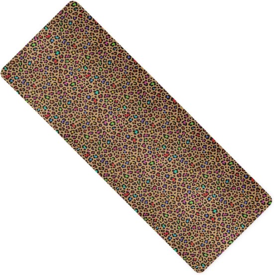 Mode Kleur Luipaard Bruin Gedrukt Yoga Mat Bulk Voor Thuis, Natuurlijke Rubber Antislip, Met Yoga Tas Tapete para ejercicio 71x26 inch