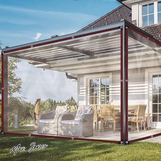 Mrs. Jones Doorzichtig Zeil 2x1m met Oogjes - Transparant Zeilen Spanbanden . van Mrs. Jones