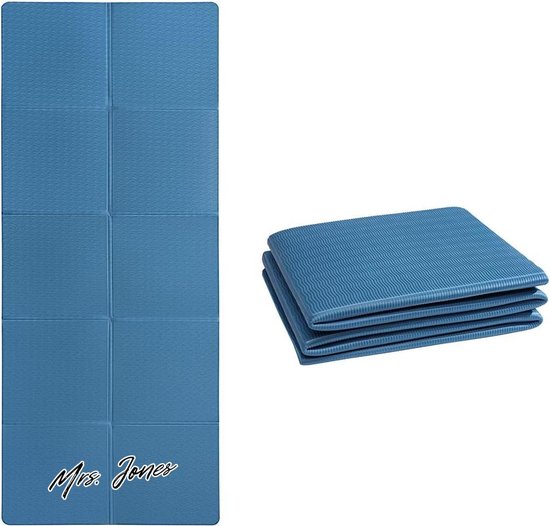 Mrs. Jones Opvouwbare yogamat antislip draagbaar fitnessmat reisyogamat 183 x 61 x 06 cm . van Merkloos