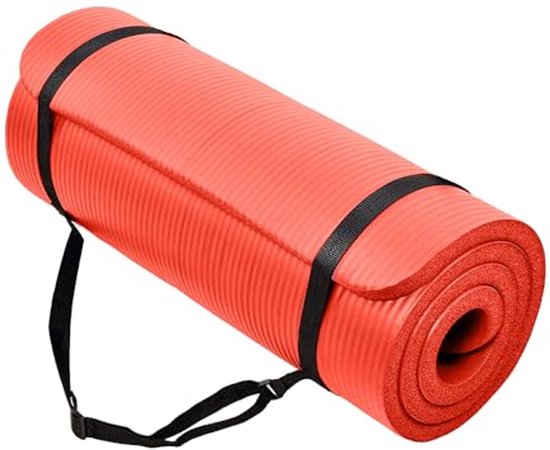 Multifunctionele Extra Dikke 1 Inch Oefening Yogamat met Draagriem - 180 x 60 cm van Merkloos
