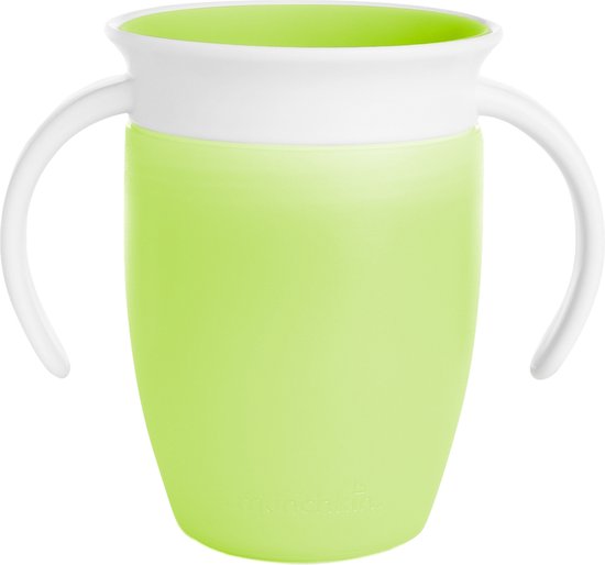 Munchkin Miracle Anti-Lek 360° Drinkbeker - Trainer Cup - Oefenbeker voor Baby en Kind - 207ml - Groen van Munchkin