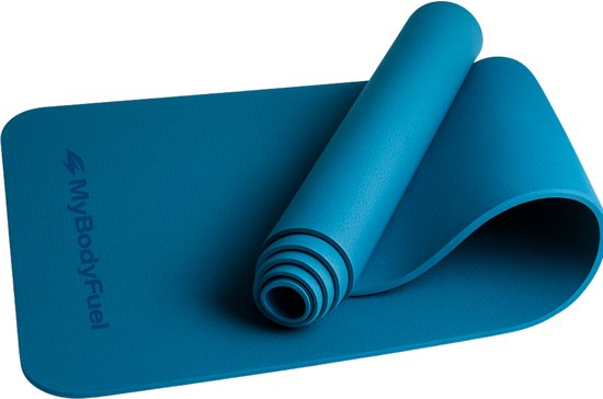 MyBodyFuel Yoga Mat – 6 mm – Blauw – Duurzaam TPE – Anti-Slip Fitnessmat van Merkloos
