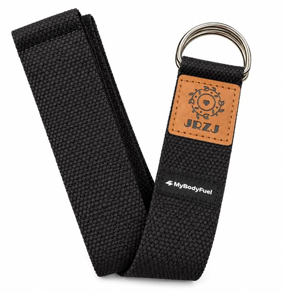 MyBodyFuel - Yoga Strap -180 cm - Yoga Riem - Verstelbaar - Zwart