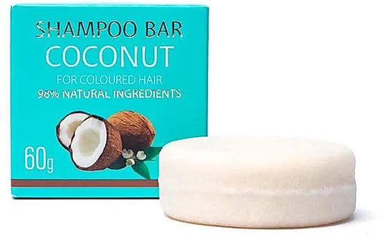 Natuurlijke Shampoo Bar Kokosnoot - 60g Set van 2 stuks - 60g set of 2 pcs van Merkloos