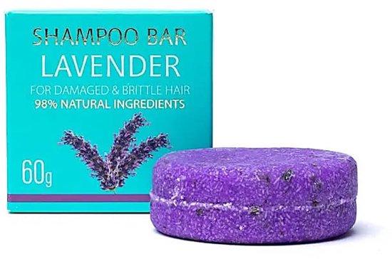 Natuurlijke Shampoo Bar Lavendel - 60g Set van 2 stuks - 60g van Merkloos