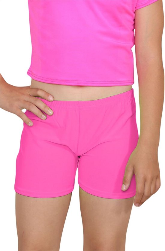 Neon Gymnastiekshorts en Rekbare Hotpants voor Meisjes - Comfortabel voor Sport en Dans