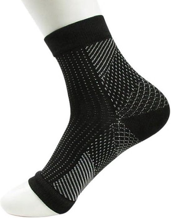 New Age Devi - Compressie Sokken - Zwart - Sportsokken - Outdoor Sokken - Reissokken - 2 paar - Steunkousen - Maat M (39-42) van New Age Devi