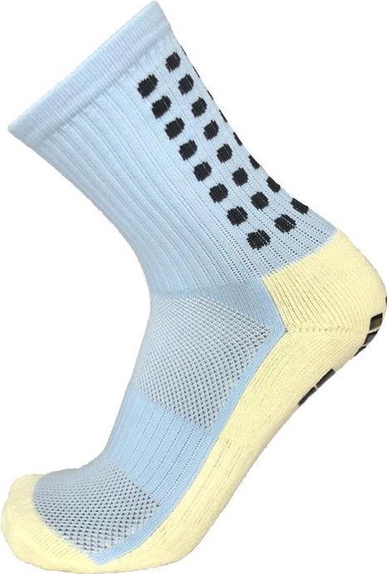New Age Devi - Gripsokken - Voetbal - Lichtblauw - Sportsokken - Grip - One Size - Anti Blaren - Compressie - Prestatieverhogend - Tennis - Hardlopen - Handbal - Sporten - Fitness - Tennissokken