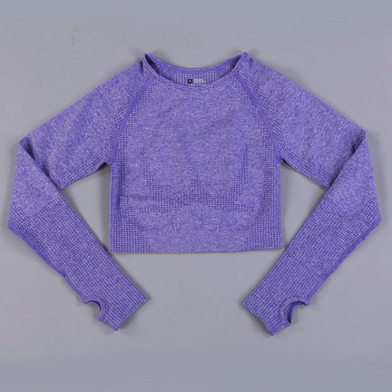 New Age Devi - "Long sleeve crop top - Paars - Medium" van New Age Devi